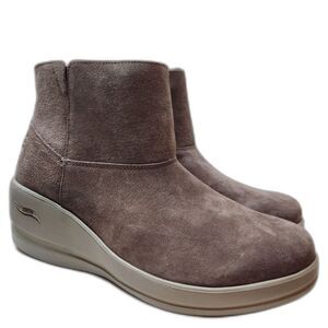 Skechers Arch Fit Wedge Boots Women’s 9.5 Lined Ankle Booties NWOB